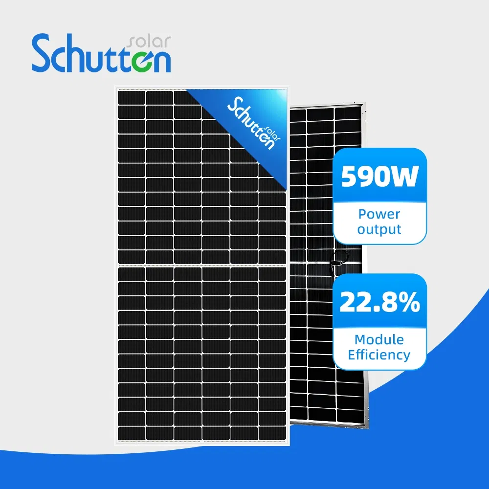 Design de Colheita de Energia de Máxima Potência Traseira 590W Painel Solar para Fazendas Solares Montadas no Solo