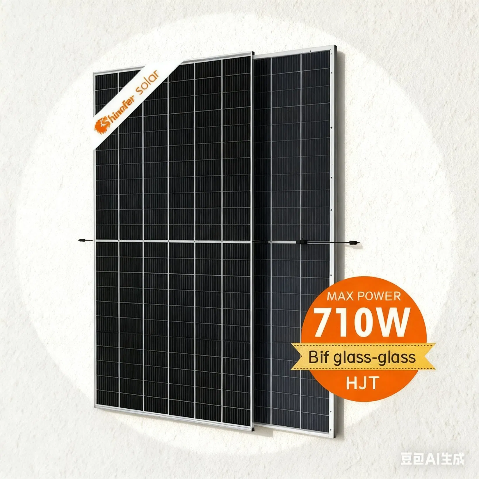 Módulos FV de Vidro Duplo Hjt Shinefar Solar 720W Painéis Solares Mono Fotovoltaicos da China