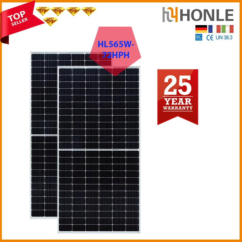 Painel Solar 565W Alta Qualidade Grau A 72cells Painel Módulos Fotovoltaicos 2024 Uso Residencial