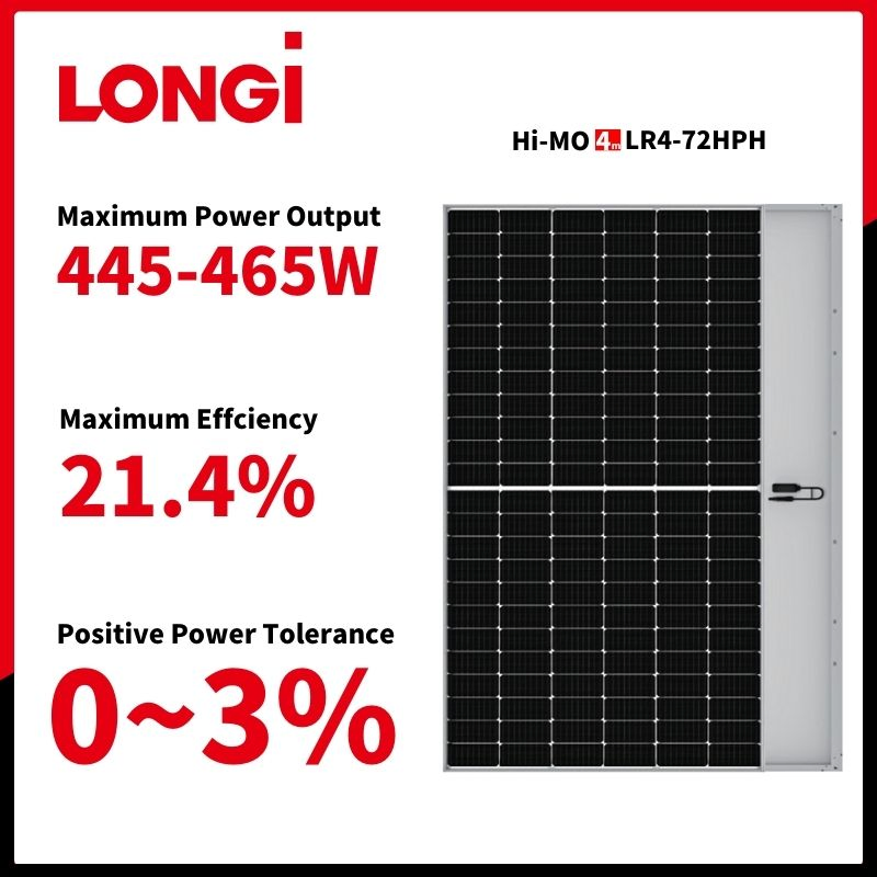 Painel PV Longi Hi-Mo X 510W, Monocristalino Tipo P para Fazendas Solares de Alta Eficiência