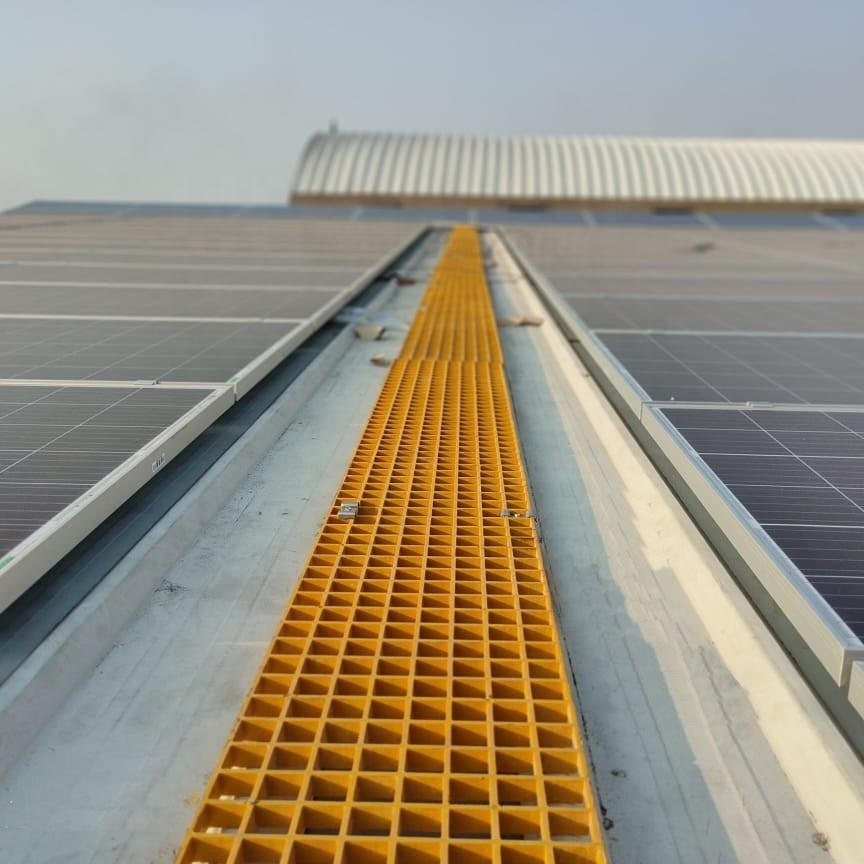 38X38mm Passarela de Telhado de Painel Solar FRP para Manutenção de Sistemas Fabricantes