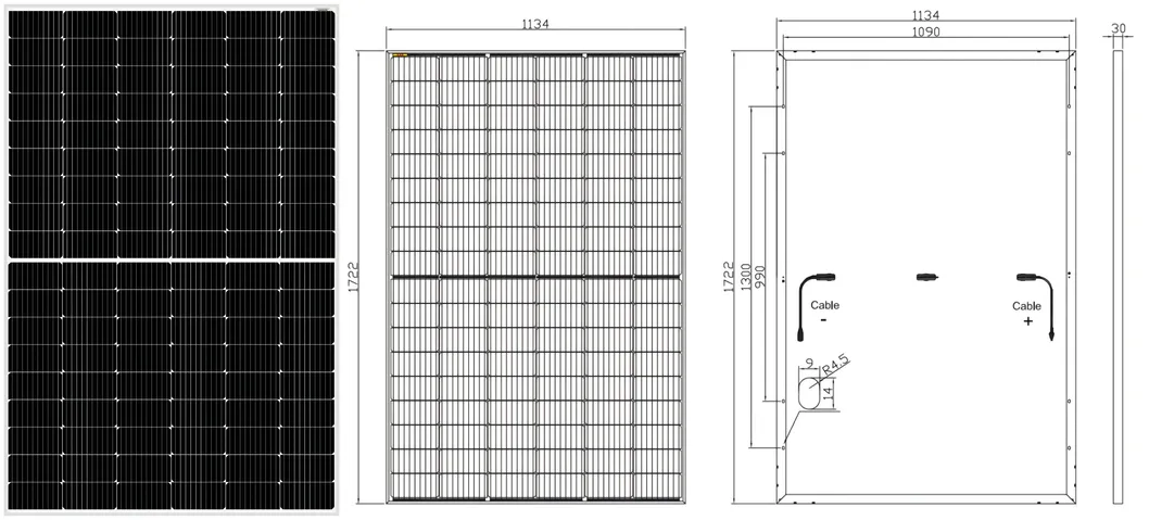 Preço de Fábrica por Atacado Painel Solar de Célula Solar N-Type 560W 570W 580W 585W para Sistema de Energia Solar Comercial