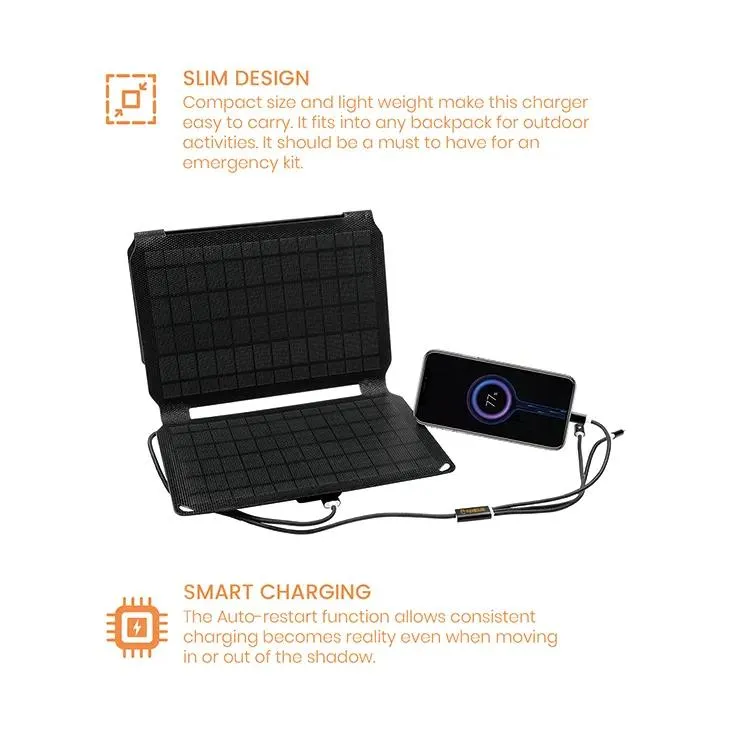 30W Painel Solar PV Portátil Bc com Saída USB/Typec/DC para Telefone ao Ar Livre Offgrid