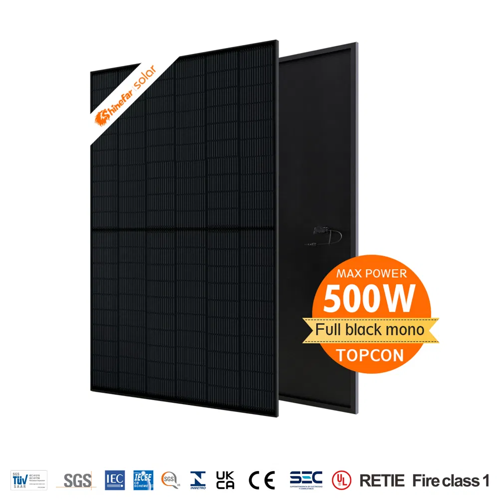 Painéis Solares de Alta Eficiência 500W Painel Solar Longi Painel Solar Jinko Tipo Painéis Solares Diretamente da Fábrica Painéis Solares à Venda Sistema de Energia