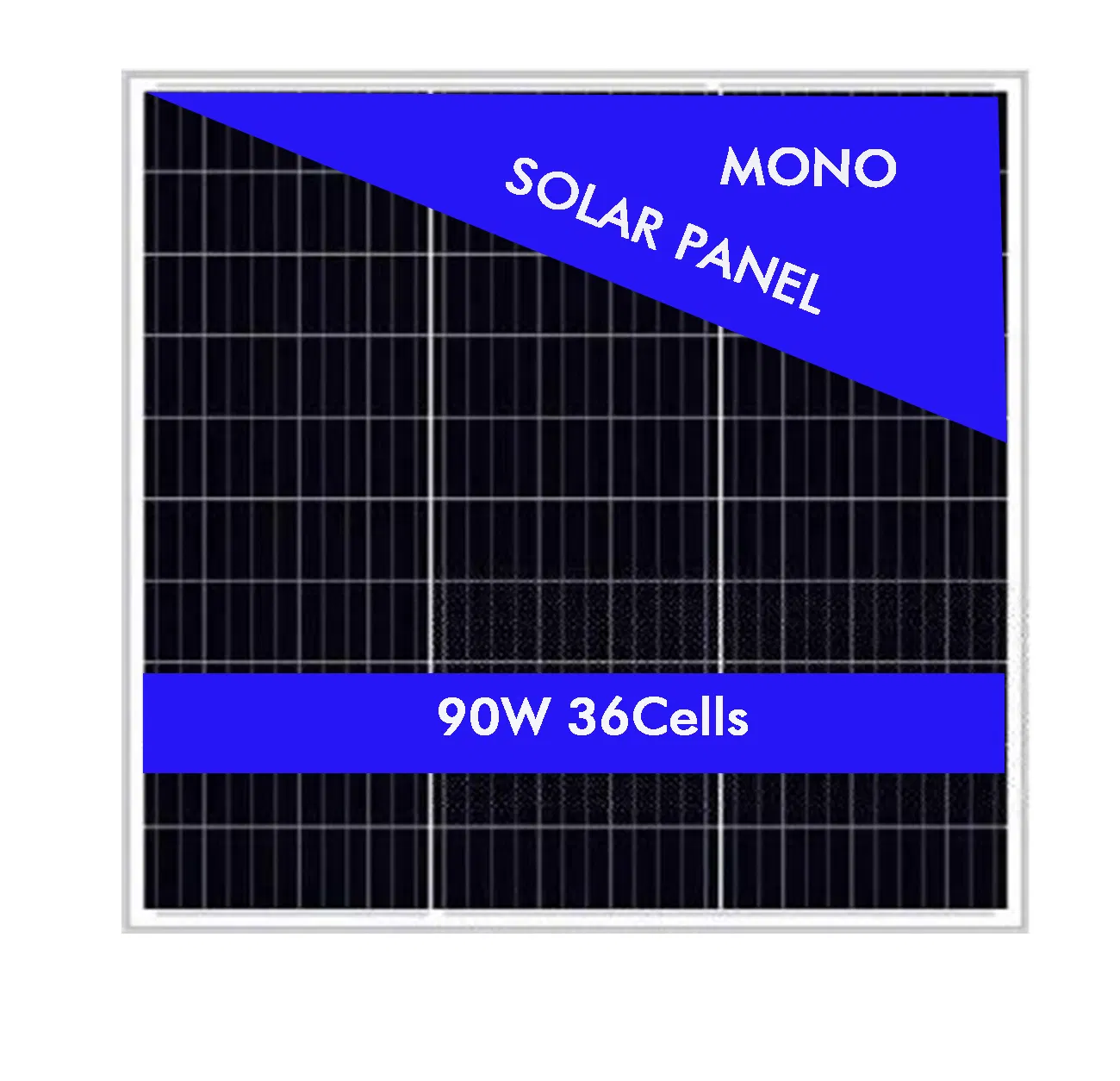Painel Solar Mono de Alta Eficiência 90W com Certificação IEC e CE