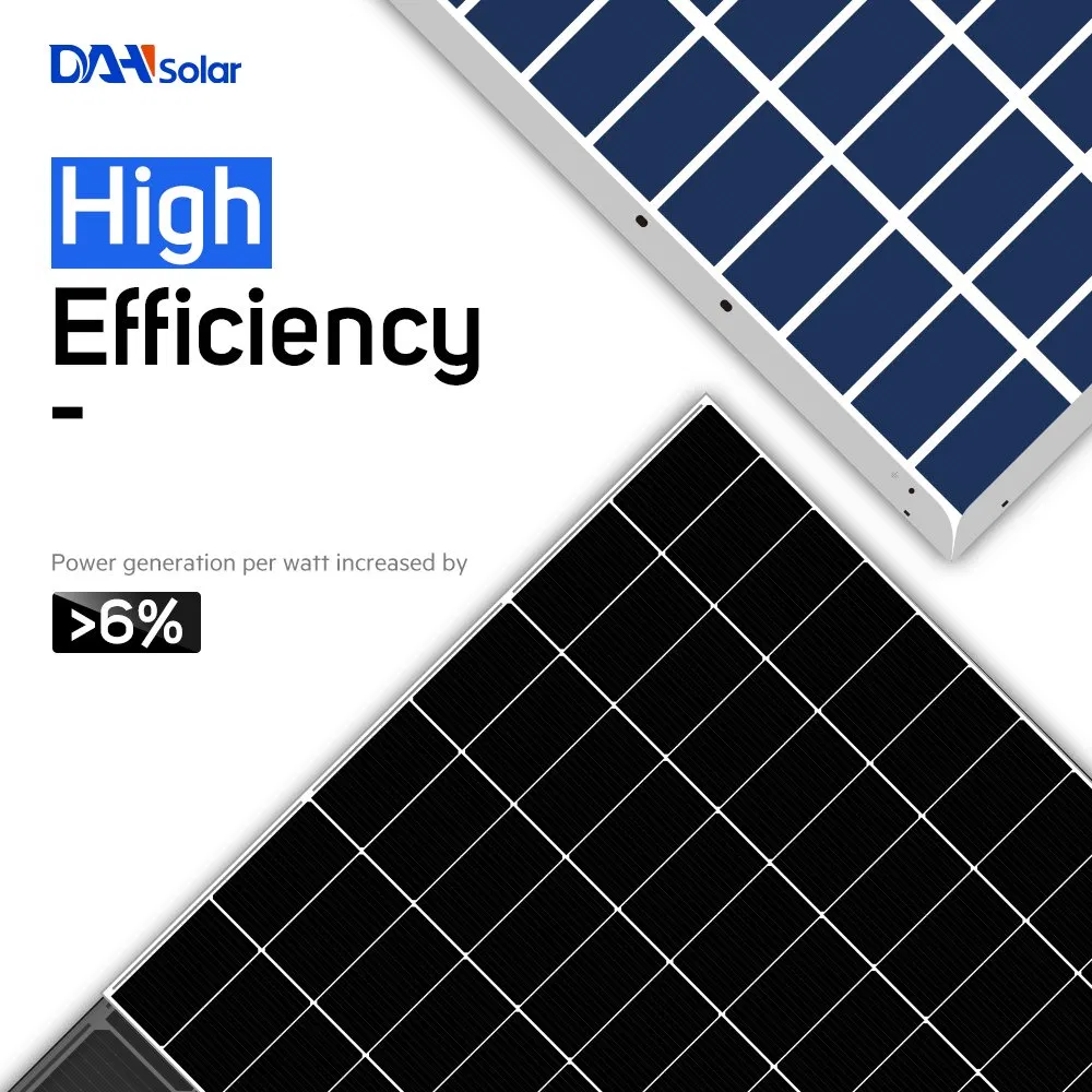 Painéis Solares N Tipo de Alta Eficiência Dah 750W para Sistema de Energia Solar Industrial