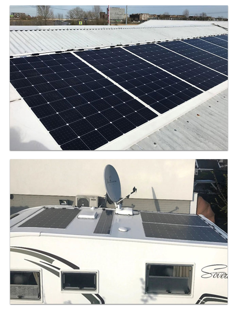 Painel Solar Semi Flexível Dobrável 100W 200W para RV Casa Barco Varanda