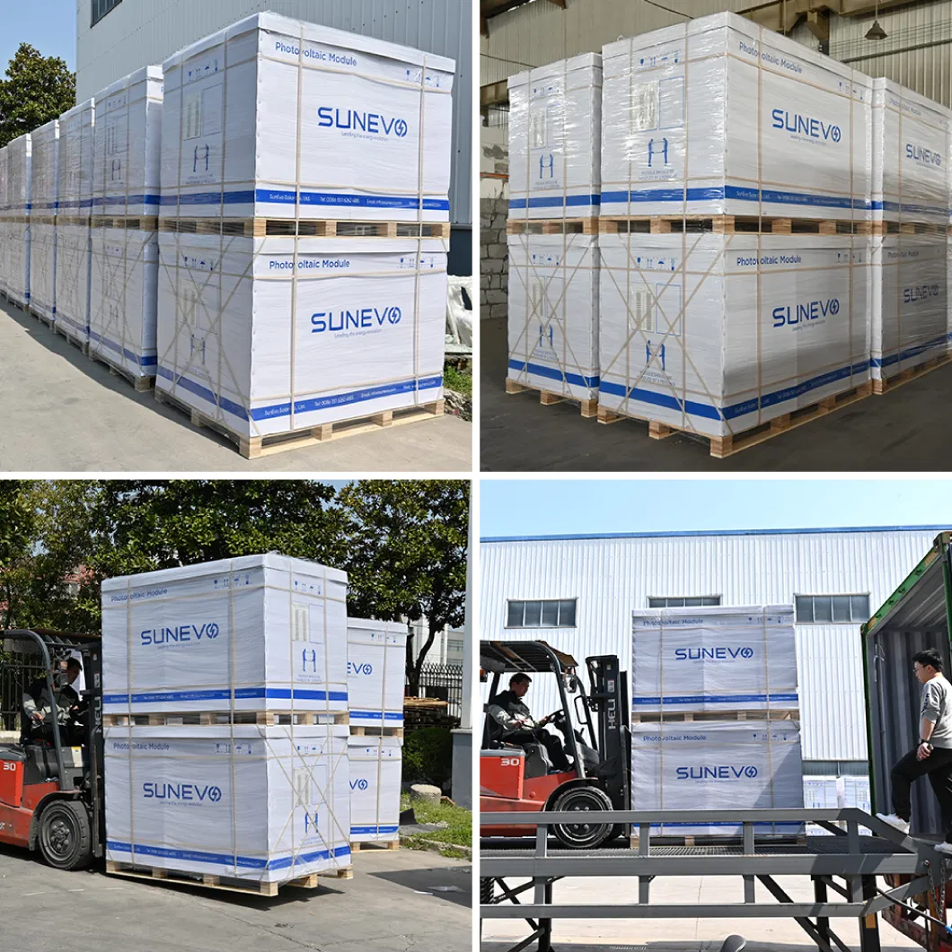 Embalagem e envio dos painéis solares