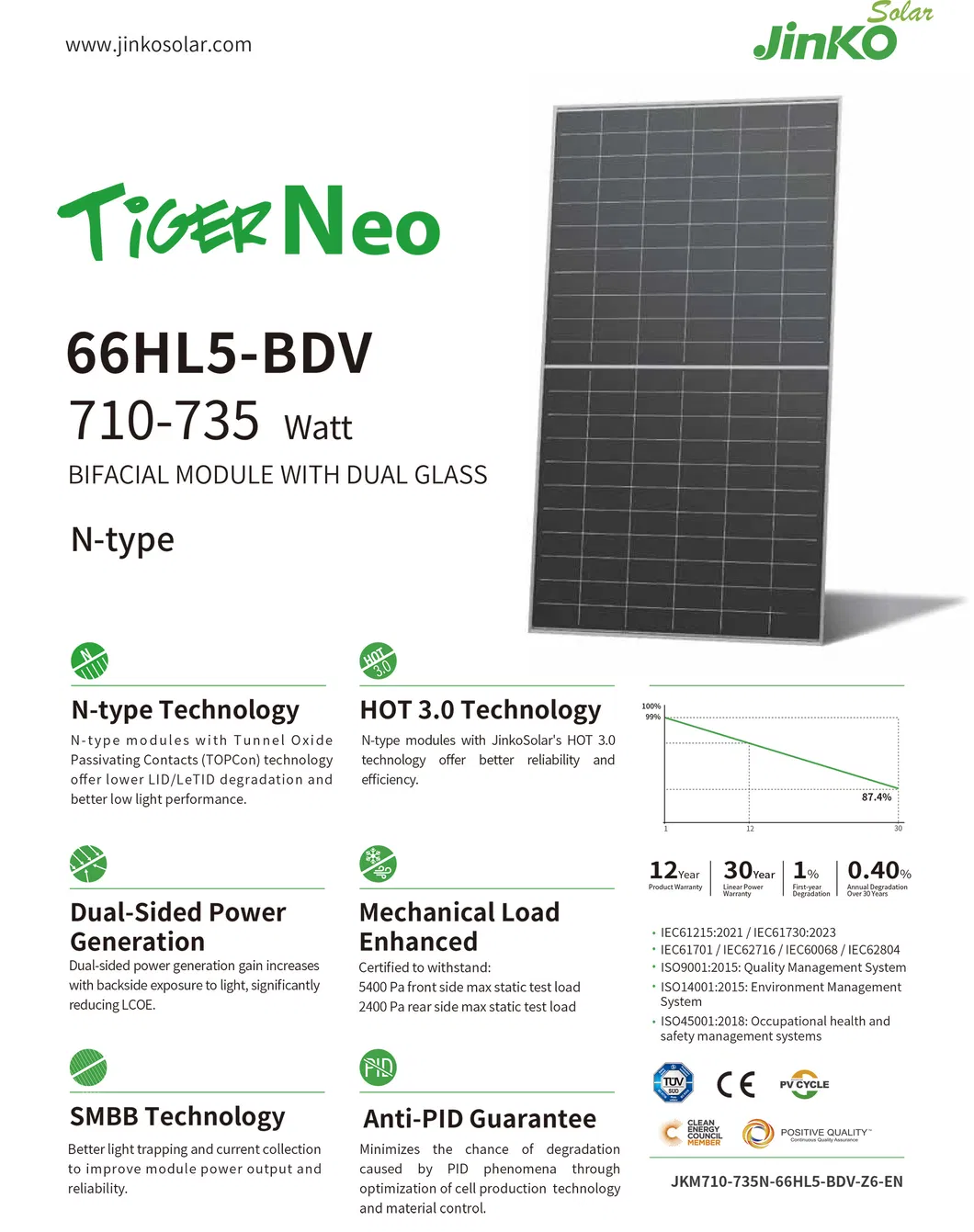 Jinko Tiger Neo Painel Solar