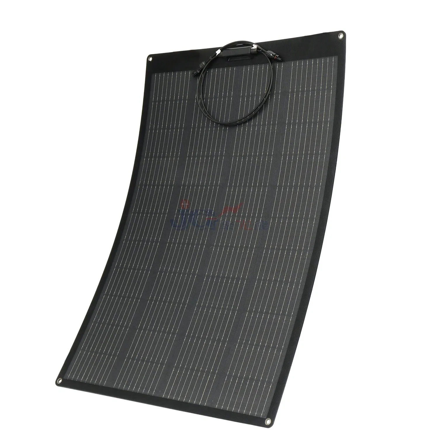 Painel Solar Monocristalino Semi Flexível Preto Personalizado 100W