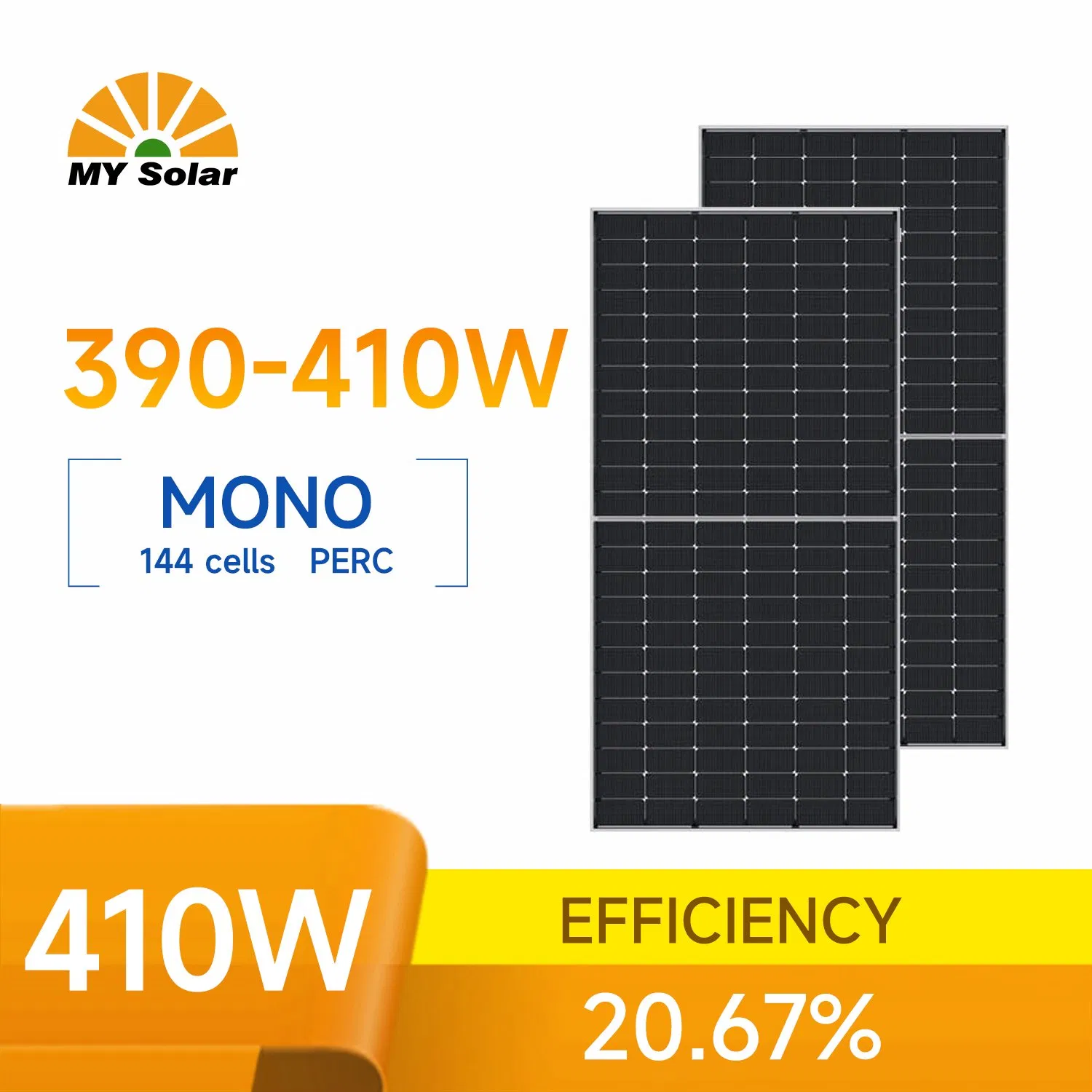 Painéis Solares Bifaciais de Longa Vida Útil Mypvtech 410W para Residencial Comercial Industrial