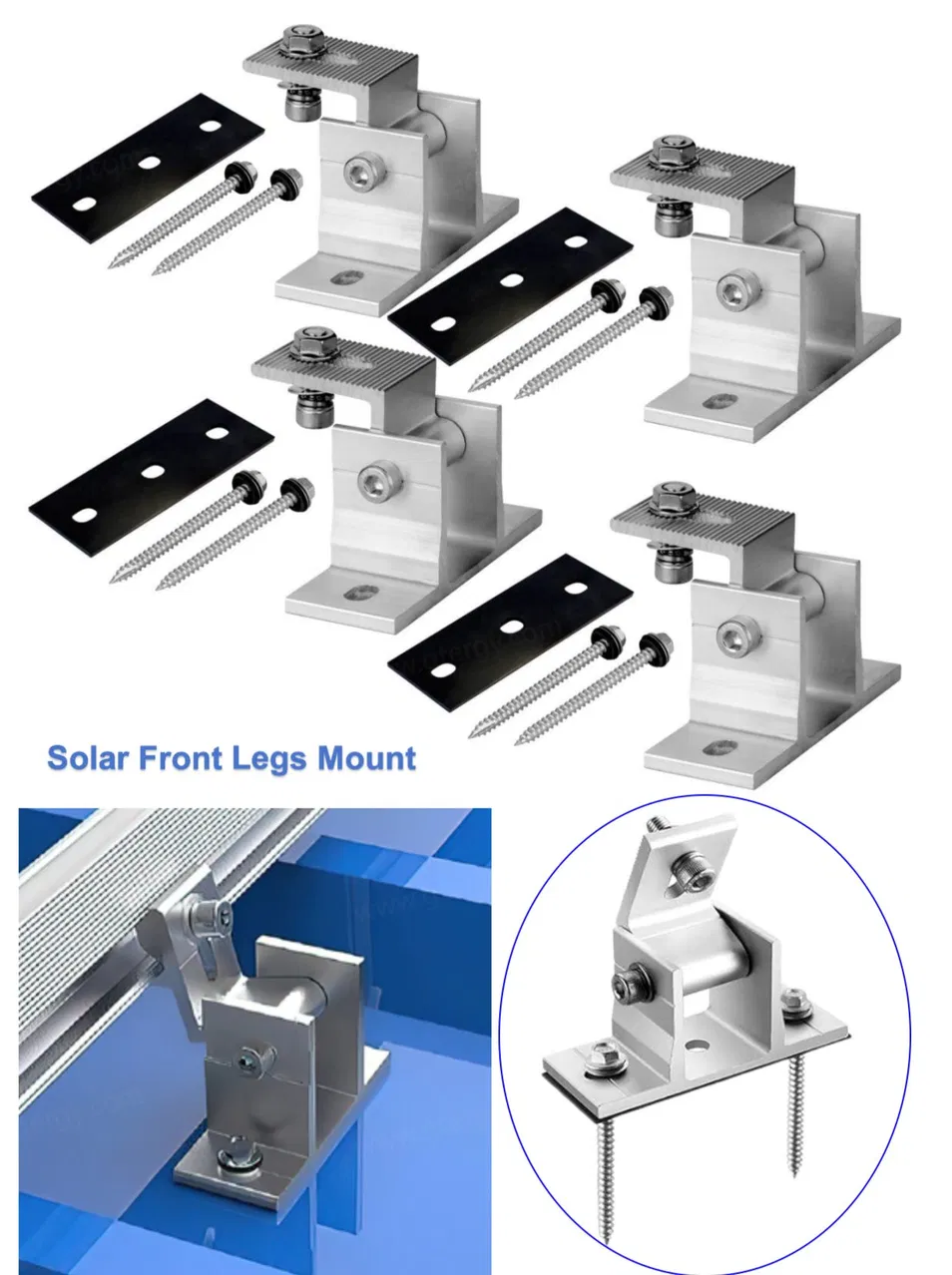 Kit de Suporte Ajustável para Painel Solar PV de Instalação Rápida