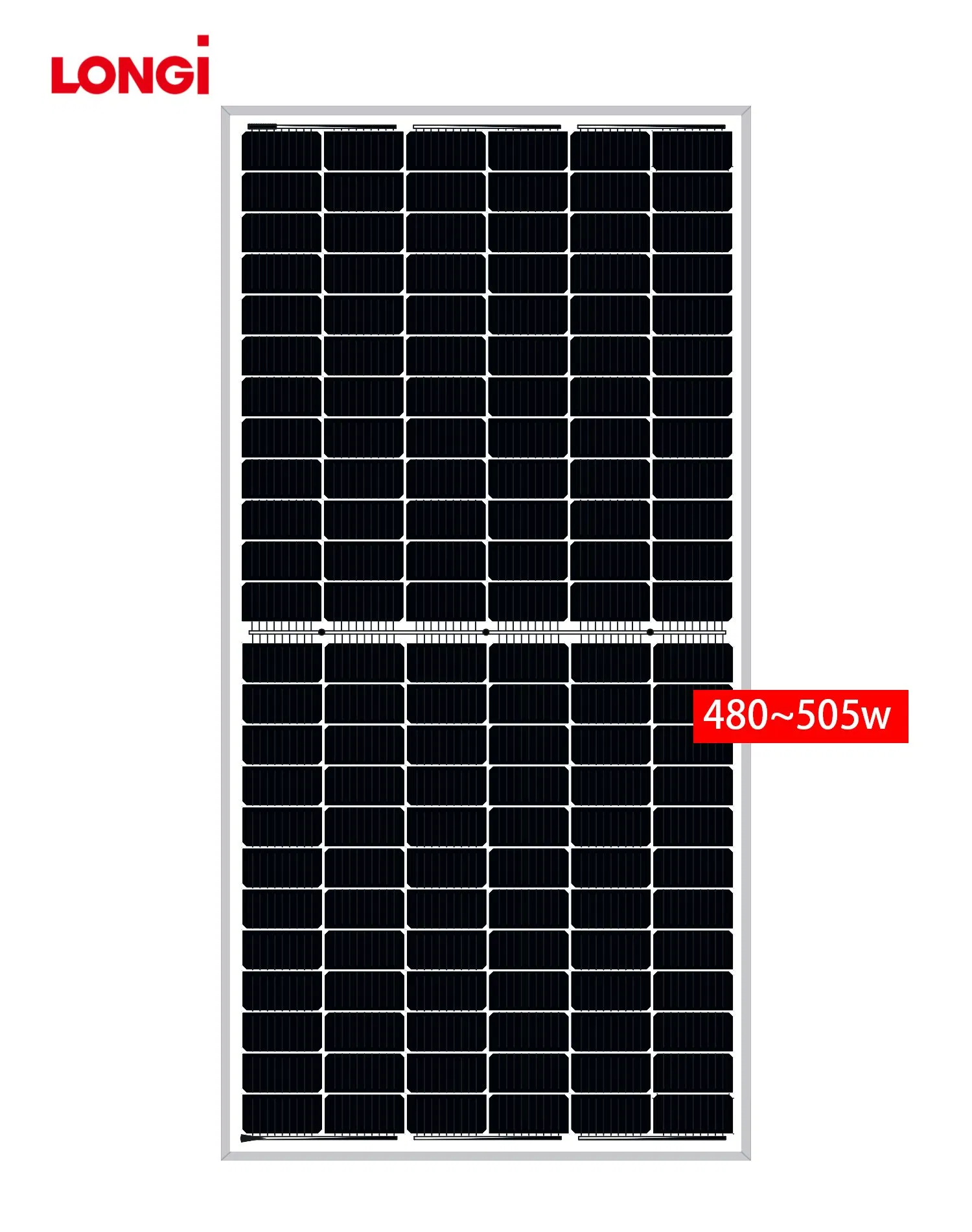 Módulo Solar Longi PV Tier 1 Painel Solar Mono Perc 440W 445W 450W 455W Painel PV Solar para Sistema de Energia Solar Residencial Comercial ou Industrial