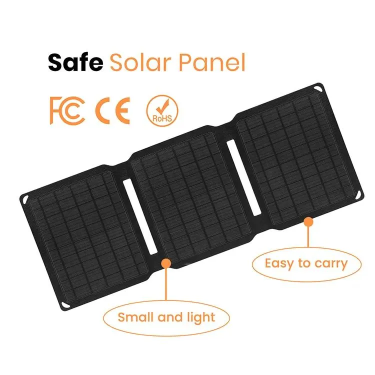 30W Painel Solar PV Portátil Bc com Saída USB/Typec/DC para Telefone ao Ar Livre Offgrid