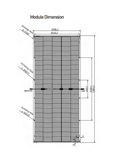 Dimensões do Módulo Solar