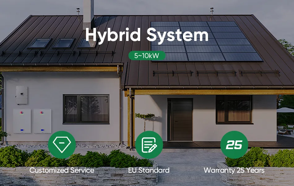 Sistema Híbrido de Energia Solar 3 Kw 10kw Kit Completo com Painel Solar