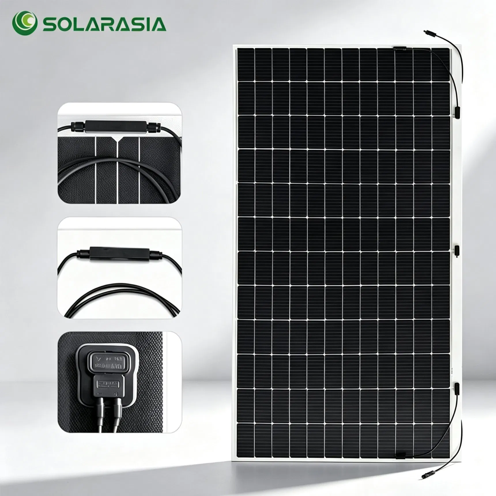 520W Módulo Solar Flexível Leve Painel Solar PV Painel Solar Flexível para Sistemas de Energia Residenciais Comerciais e Industriais