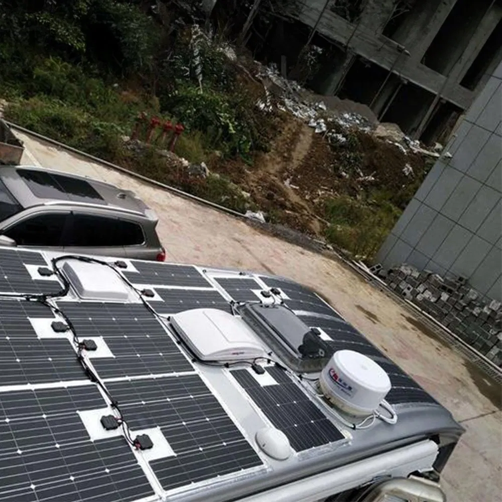 Painel Solar Flexível de Silício Monocristalino Portátil para Camping em RV
