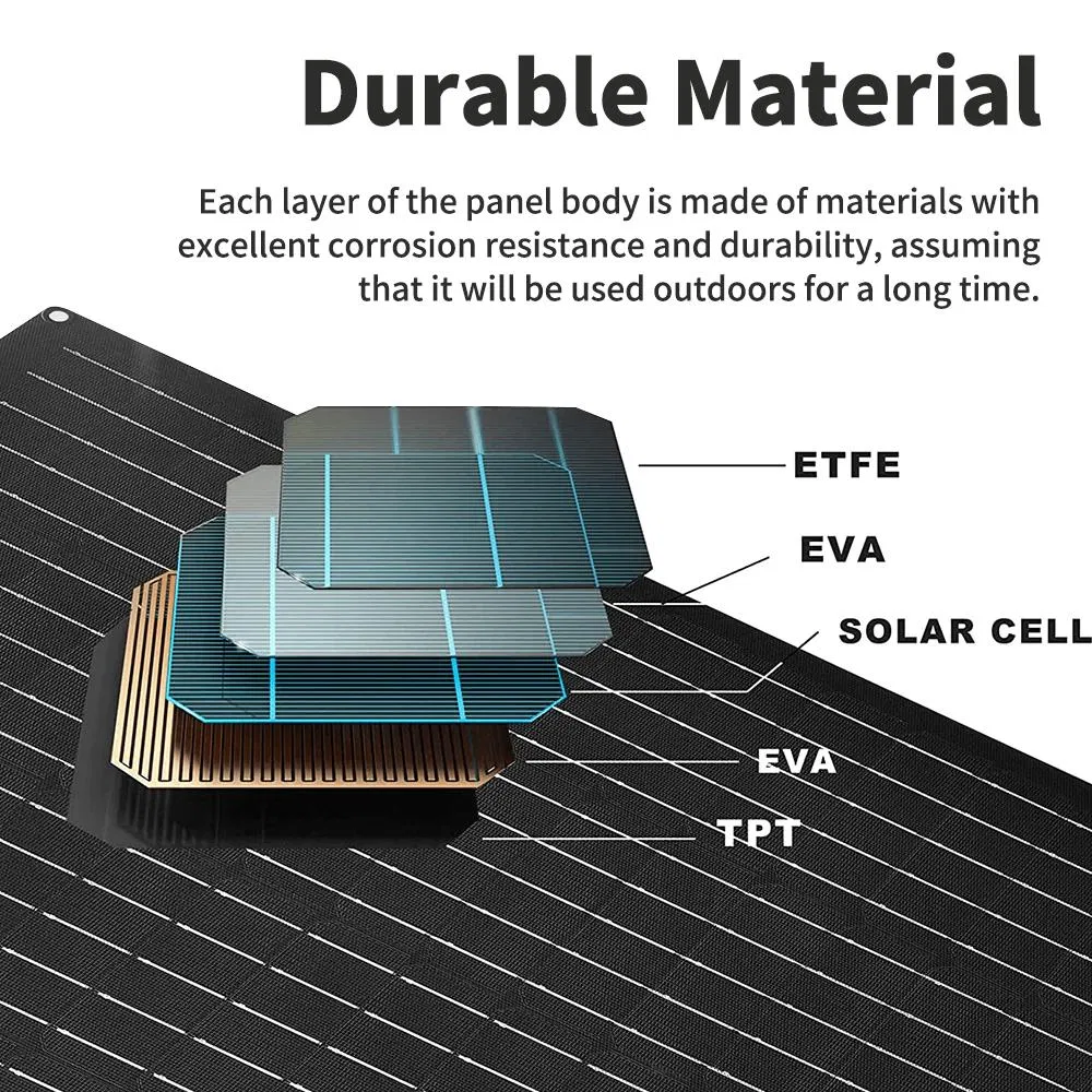 Painéis Solares Fotovoltaicos Flexíveis Ultra Leves e Portáteis 50W Kit de Painéis Solares Flexíveis ETFE