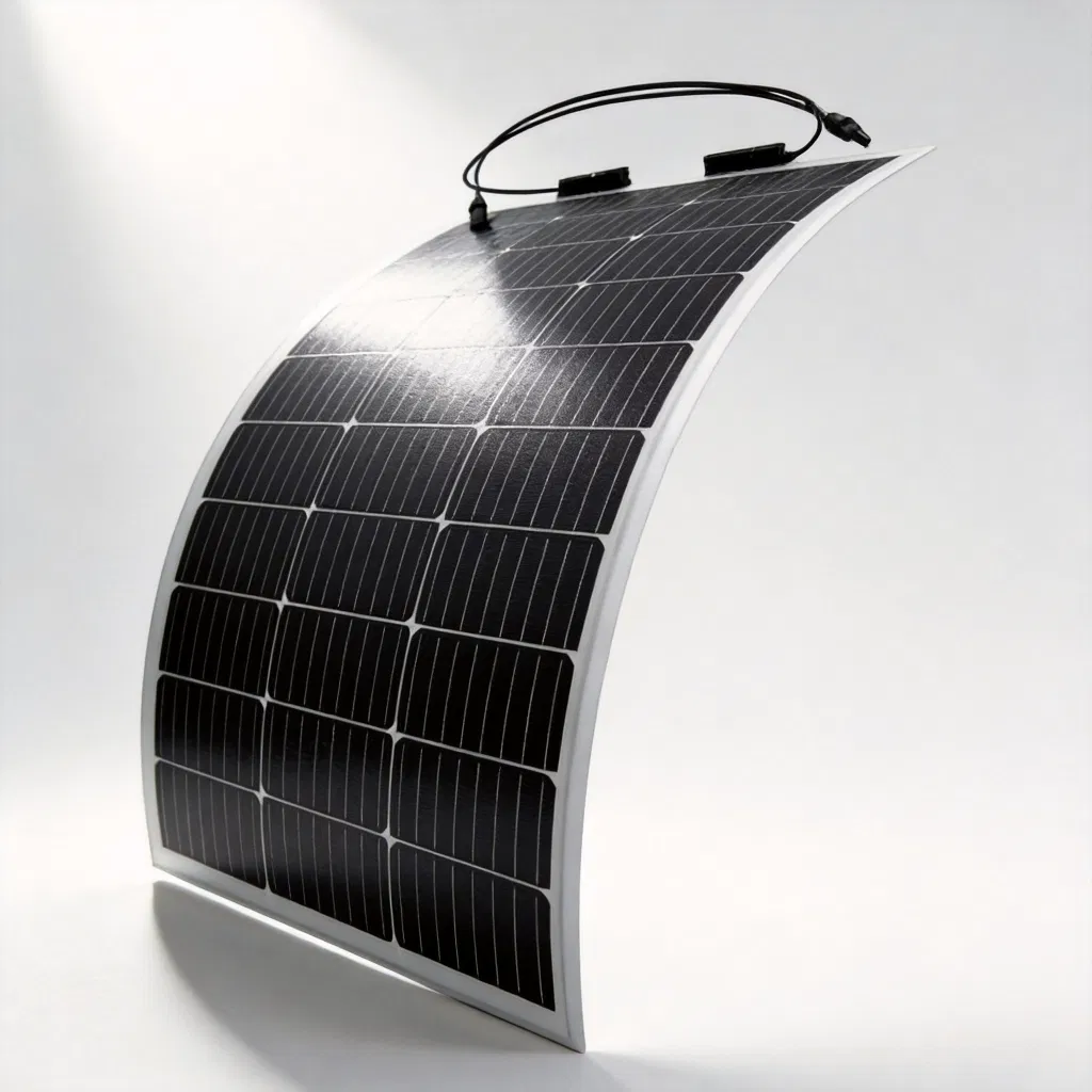 100W 18V painel solar leve e flexível off-grid para Rvs, iates, camping e varandas