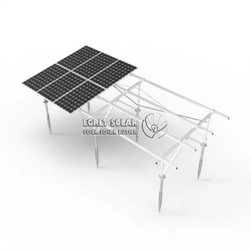 Sistema de Montagem de Painéis Solares de Alumínio em Solo