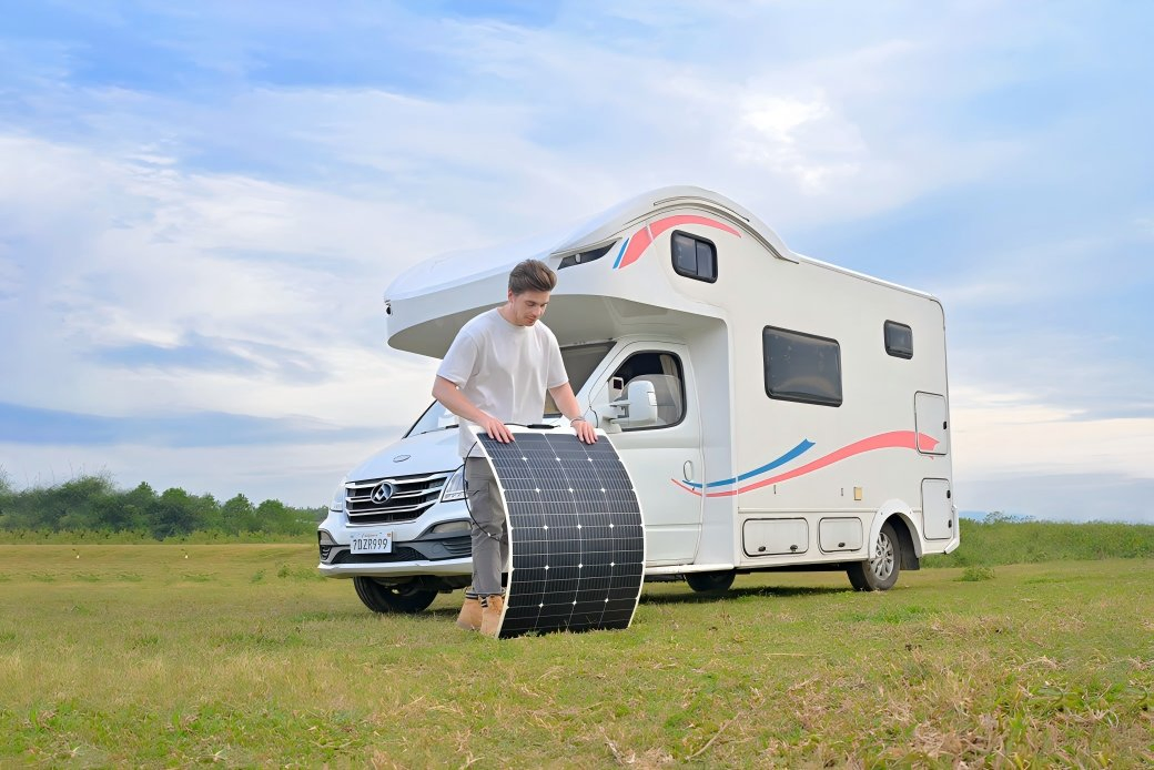 225W painel solar leve e flexível off-grid para Rvs, iates, camping e varandas