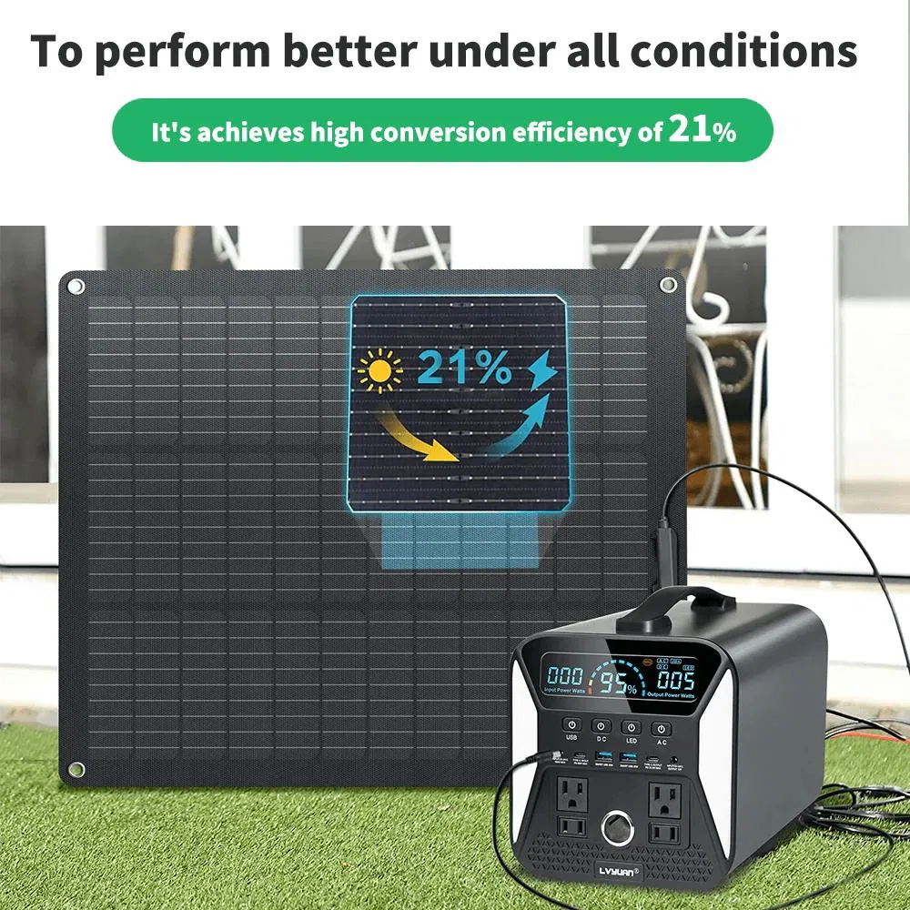 Painéis Solares Fotovoltaicos Flexíveis Ultra Leves e Portáteis 50W Kit de Painéis Solares Flexíveis ETFE
