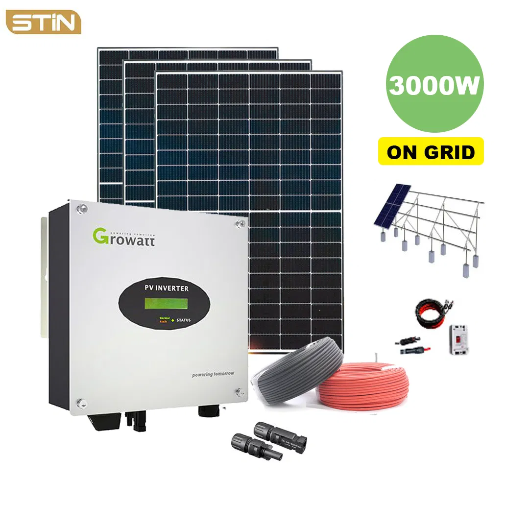 na Rede 3kw Sistema PV Instalação de Painéis Solares Energia Solar Kit Solaire