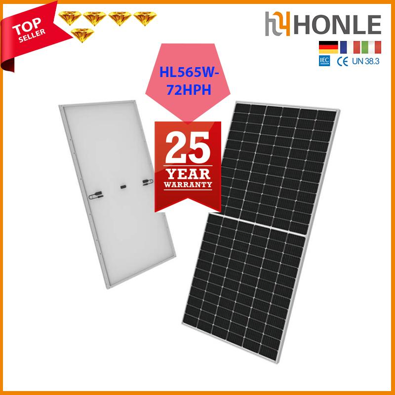 Painel Solar 565W Alta Qualidade Grau A 72cells Painel Módulos Fotovoltaicos 2024 Uso Residencial