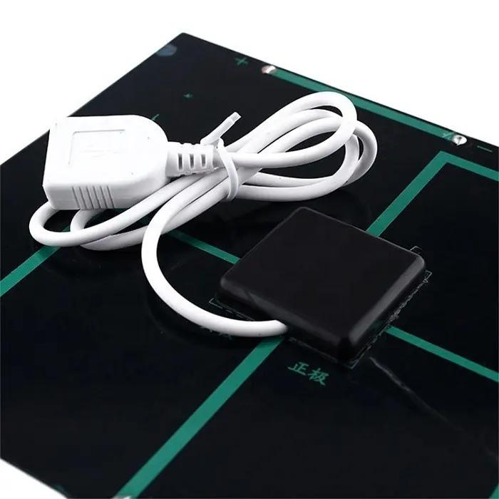3.5W 6V Painéis Solares de Silício Policristalino com Cabo de Carga USB para Ventiladores USB, Bancos de Energia, Telefone Móvel