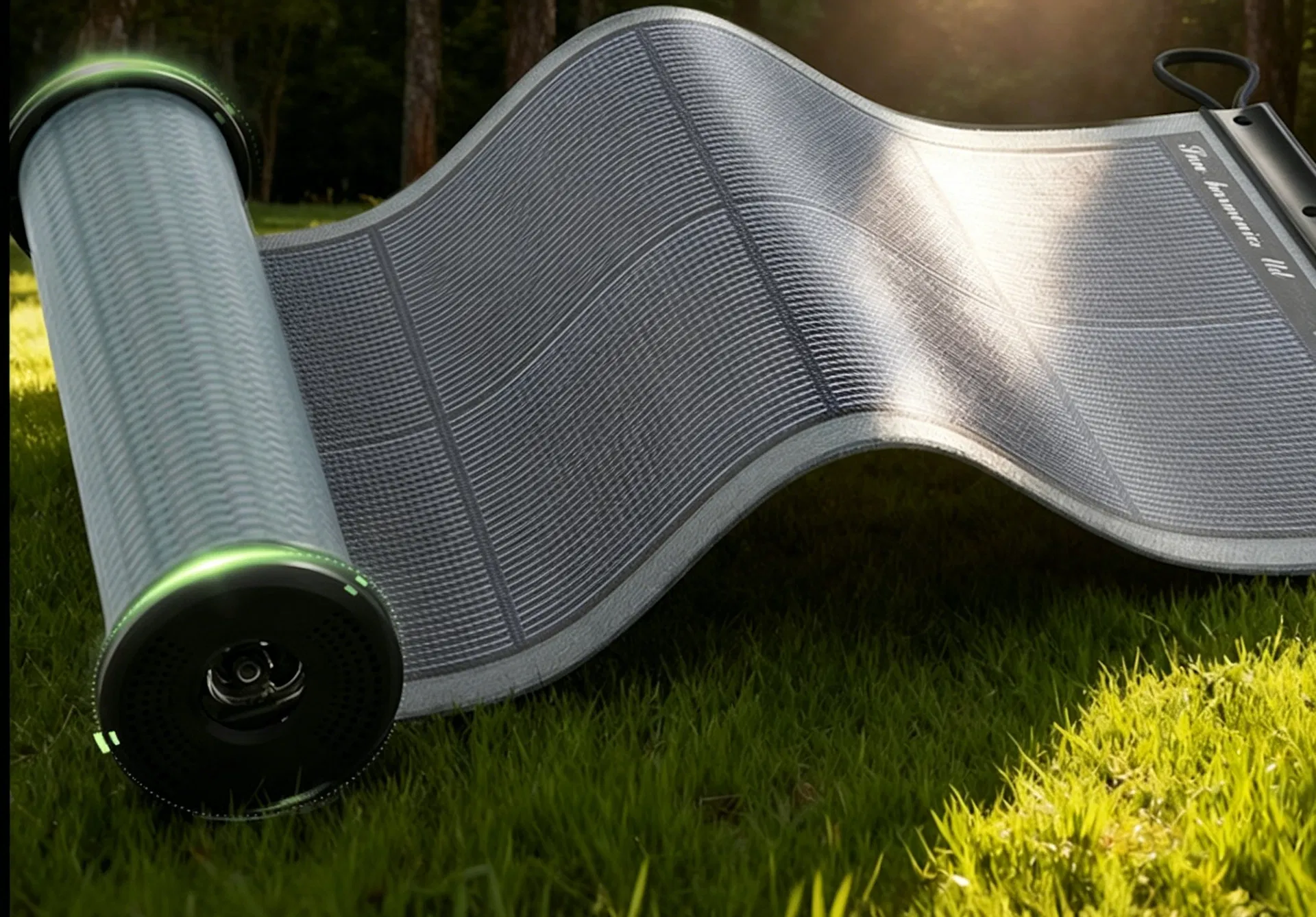 Painel Solar Flexível Portátil Rolável ETFE para Viagens ao Ar Livre