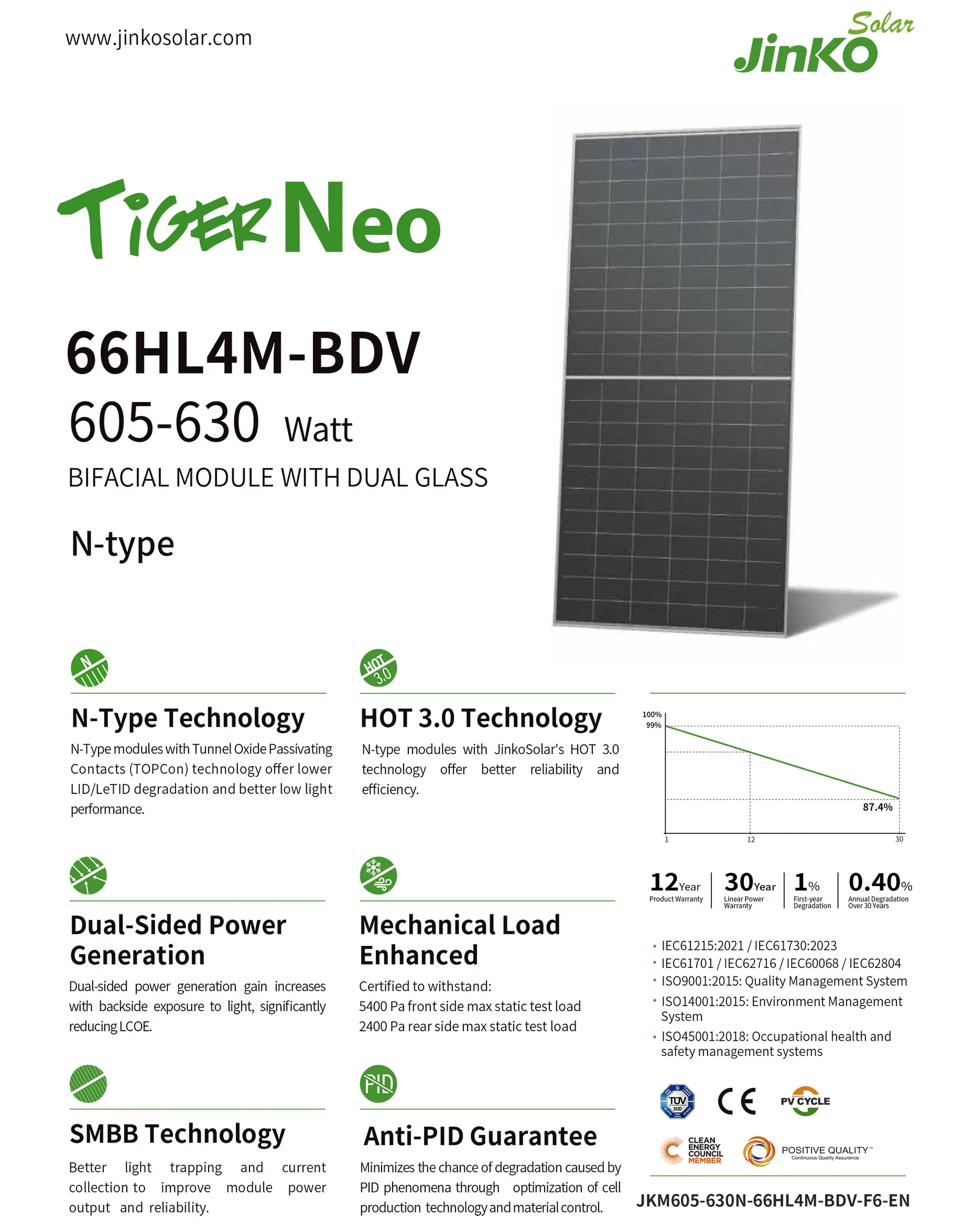 Painel Solar Monocristalino de Alta Eficiência 605W 610W 620W 630W Módulo FV para Geração de Energia em Telhados Residenciais Sistema de Energia Externa