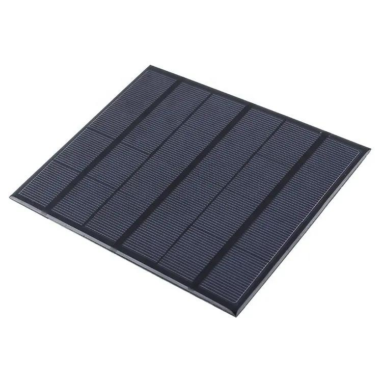 3.5W 6V Painéis Solares de Silício Policristalino com Cabo de Carga USB para Ventiladores USB, Bancos de Energia, Telefone Móvel