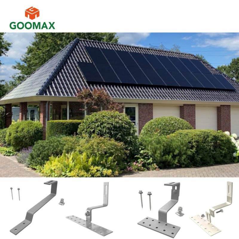 Kit de Montagem de Painéis Solares para Telhado com Suportes para Telhas para Instalações de Painéis Solares no Solo