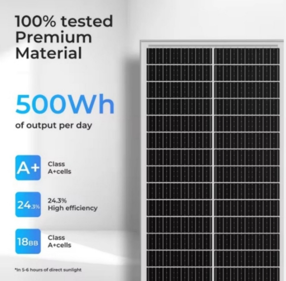 Módulo PV Monocristalino de Alta Eficiência para Carregador de Energia Solar 100 Watt 12 Volt para RV, Marinha, Telhado, Fazenda, Bateria