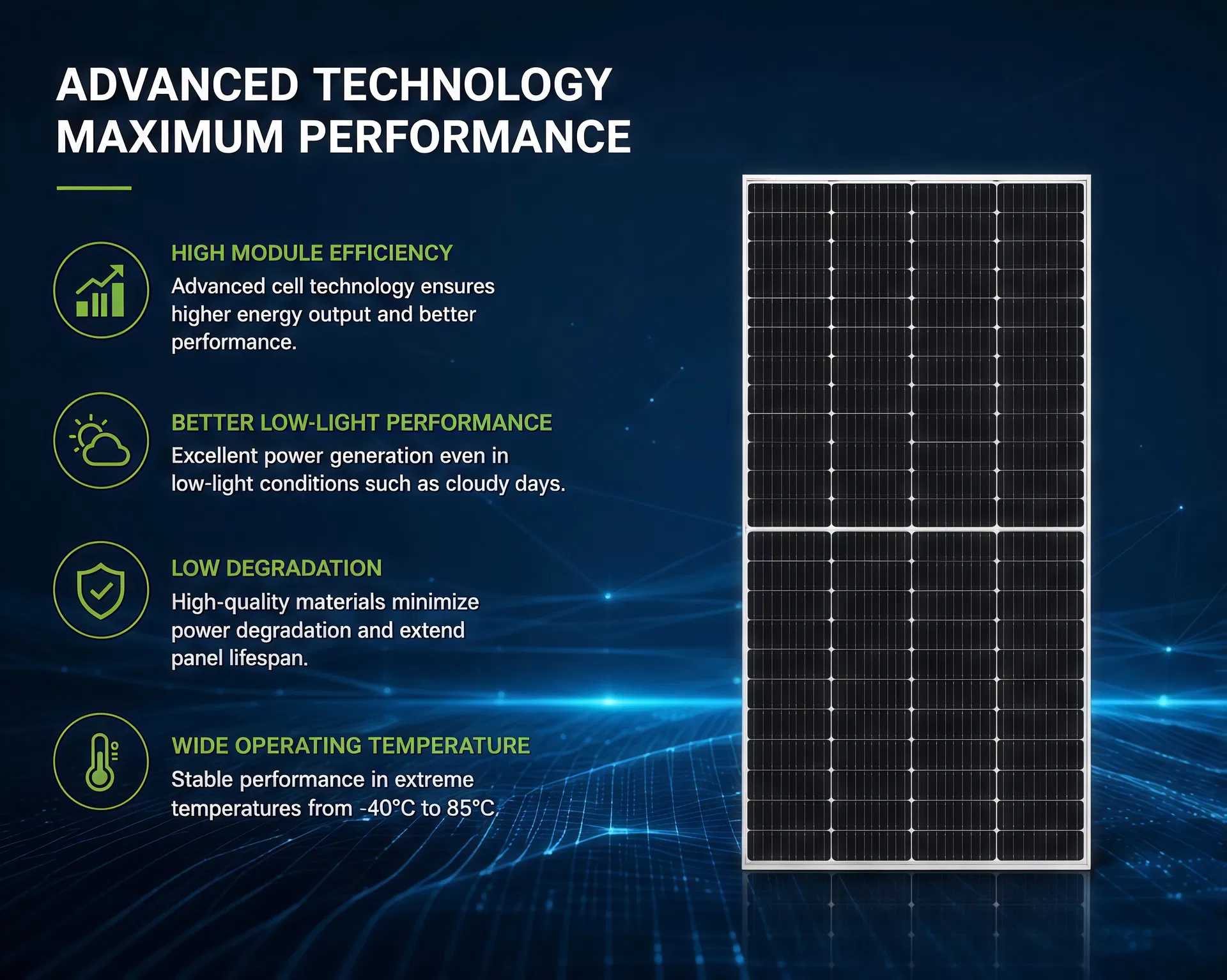 Painel Solar Policristalino para Uso Residencial Econômico