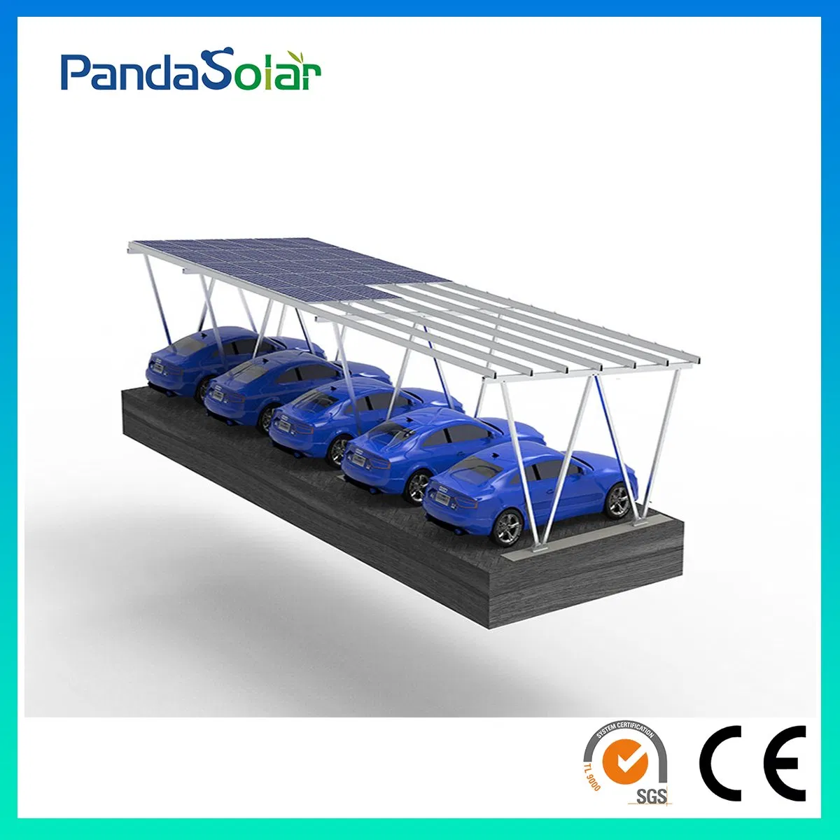 Sistema de Carport de Alumínio Solar para Instalação de Painéis Solares em Carport