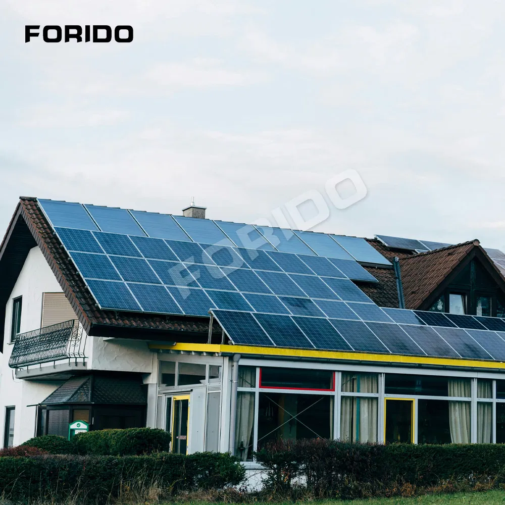Os painéis solares Hpbc são usados em telhados para uso doméstico