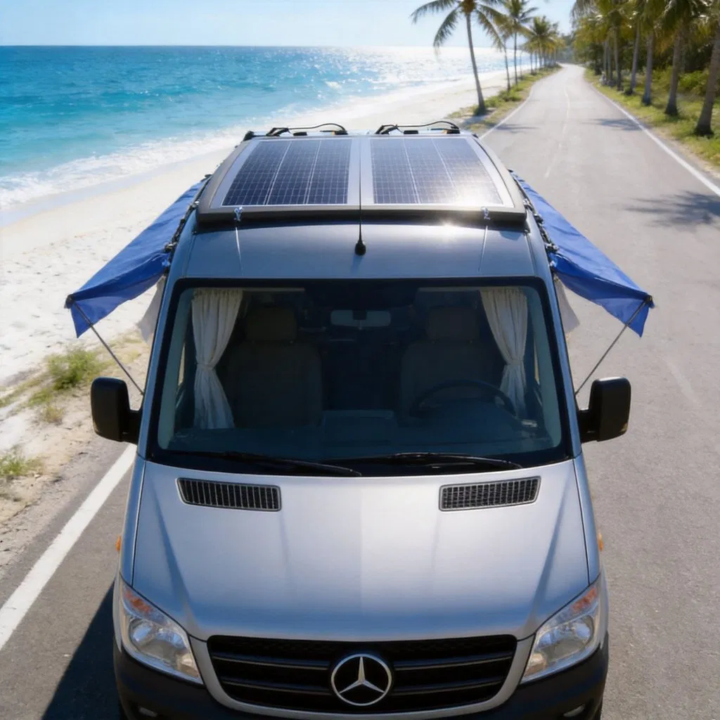 50W Painel Solar Flexível para Rvs, Iates, Camping e Varandas