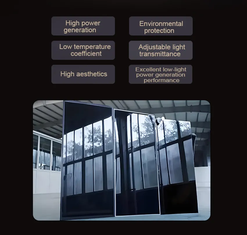 Painéis Solares BIPV Cdte Eficientes em Custo para Fachadas Comerciais e Residenciais