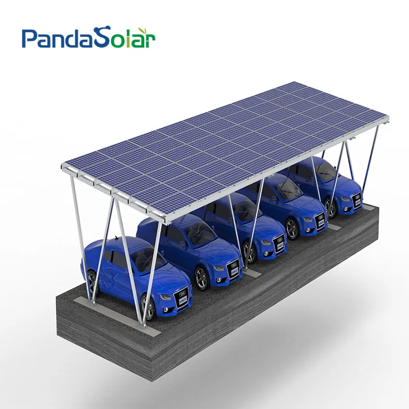 Fixação dos painéis solares com braçadeiras