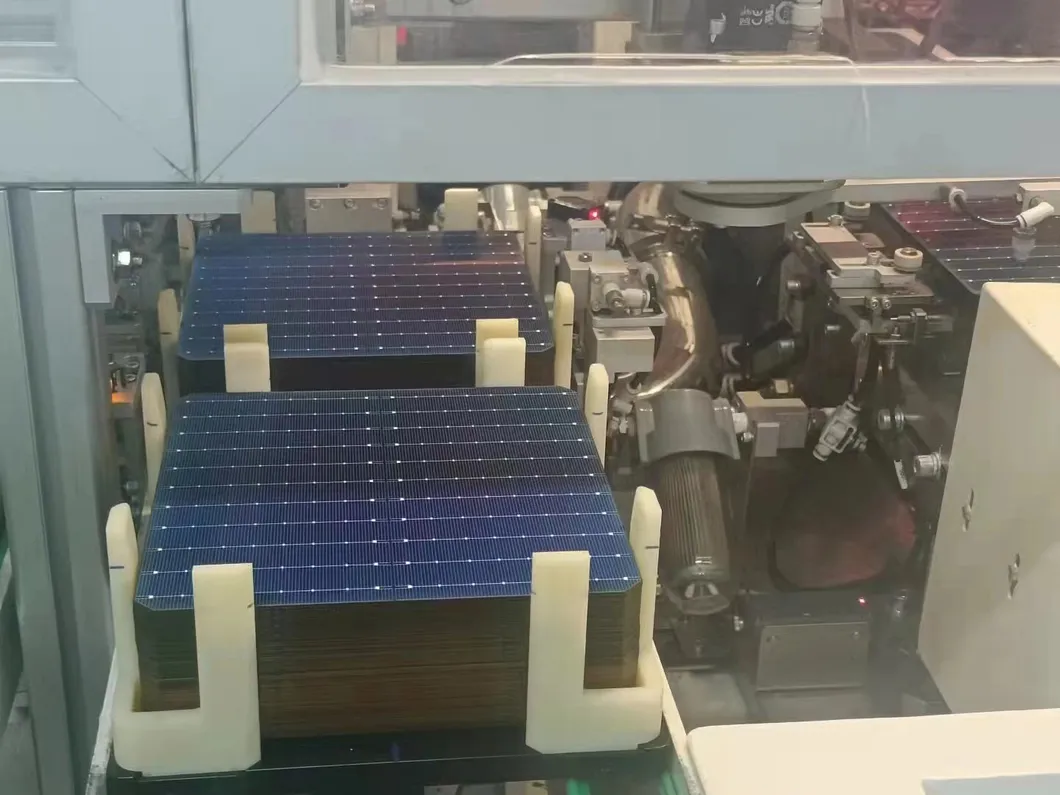 Painéis Solares 600W Painéis Solares de Vidro Duplo Bifaciais para Residencial
