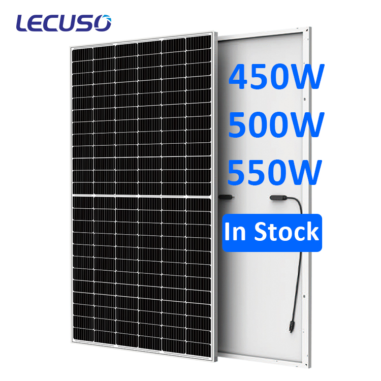 Painel Solar Monocristalino Lecuso Half Cell Preço 400W 450W 500W 540W 550W