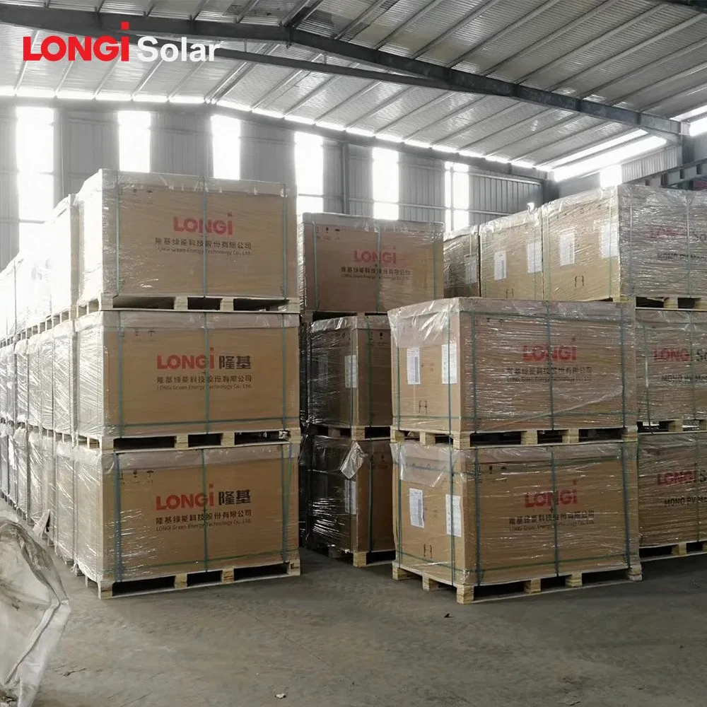 Painel Solar Monocristalino de Alta Tensão 144cells 455 550 660 W Watt Wp Longi Tier 1 Conjunto para Fazenda Residencial