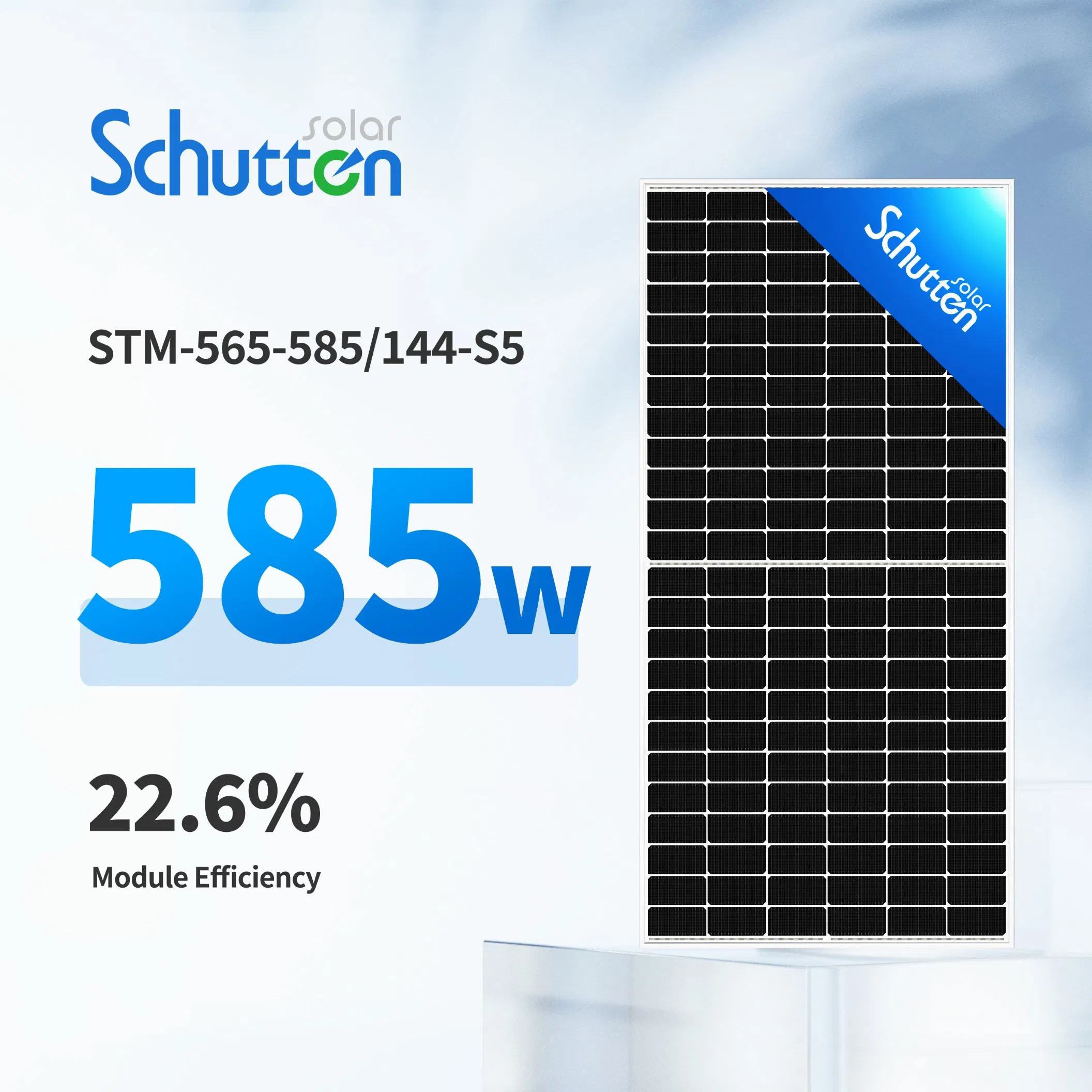Painéis Solares Comerciais de Alta Eficiência 580W para Grandes Instalações