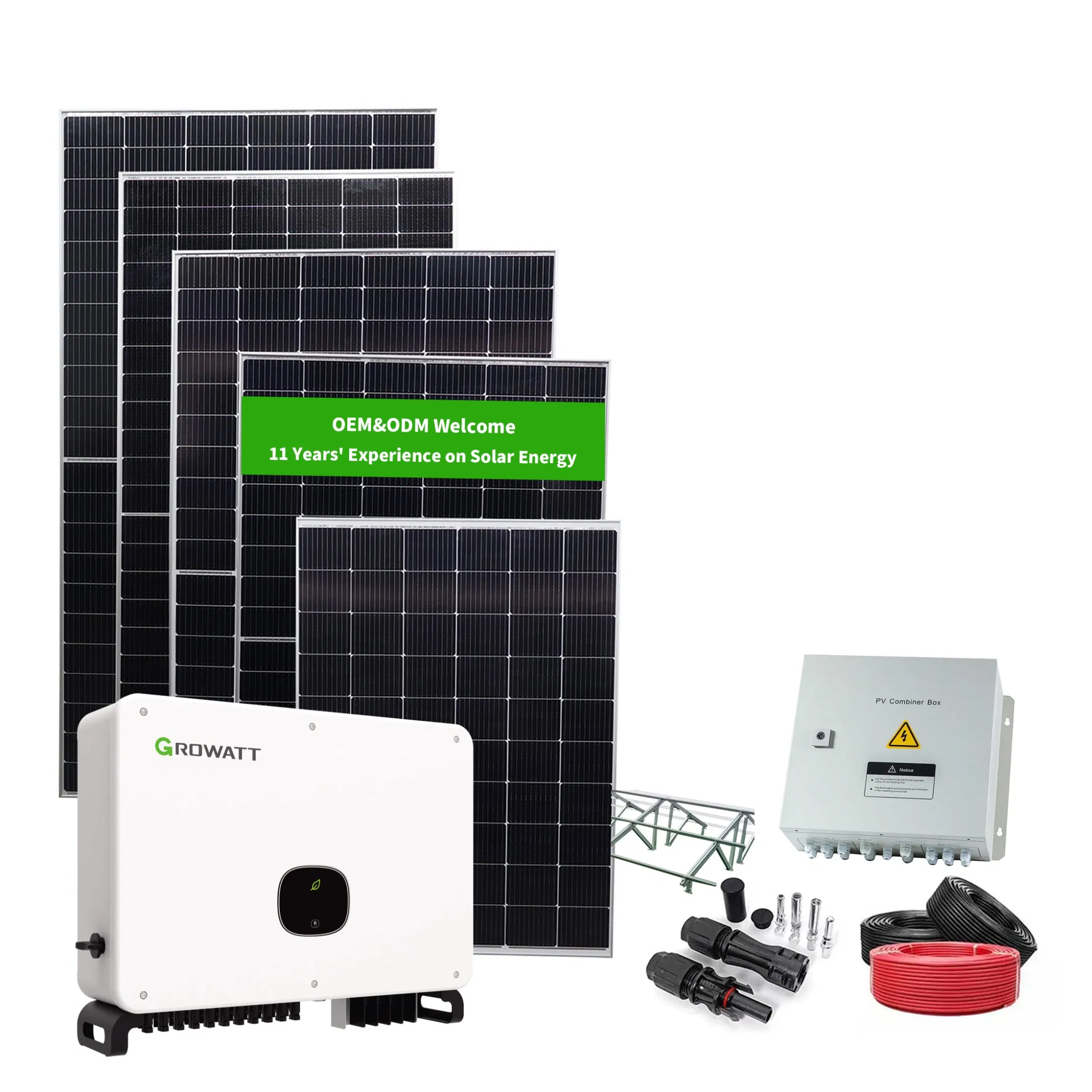 Kits Completos de Painéis Solares a Preço Competitivo 1MW 3MW em Rede para Indústria