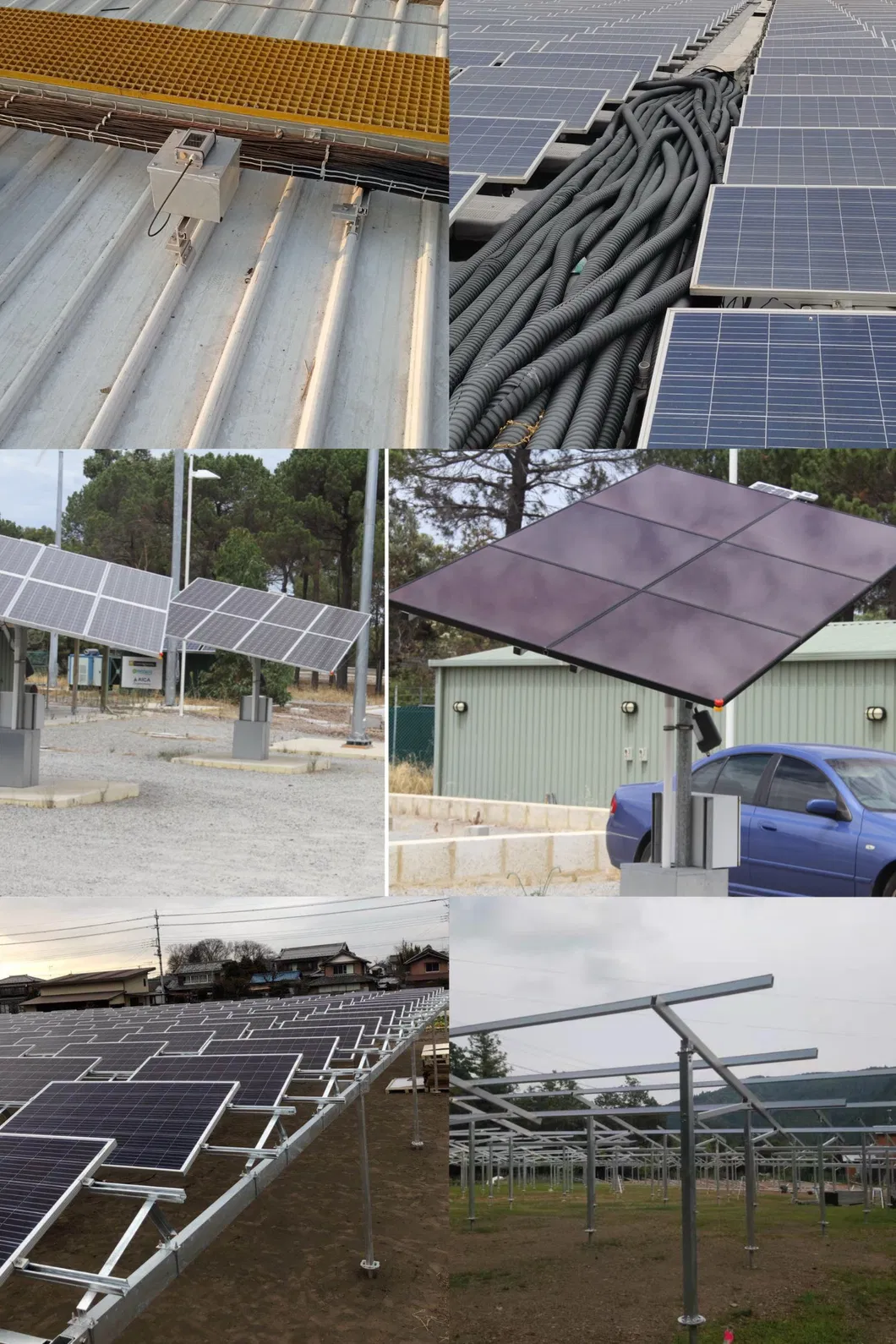 Instalação solar flutuante vista geral