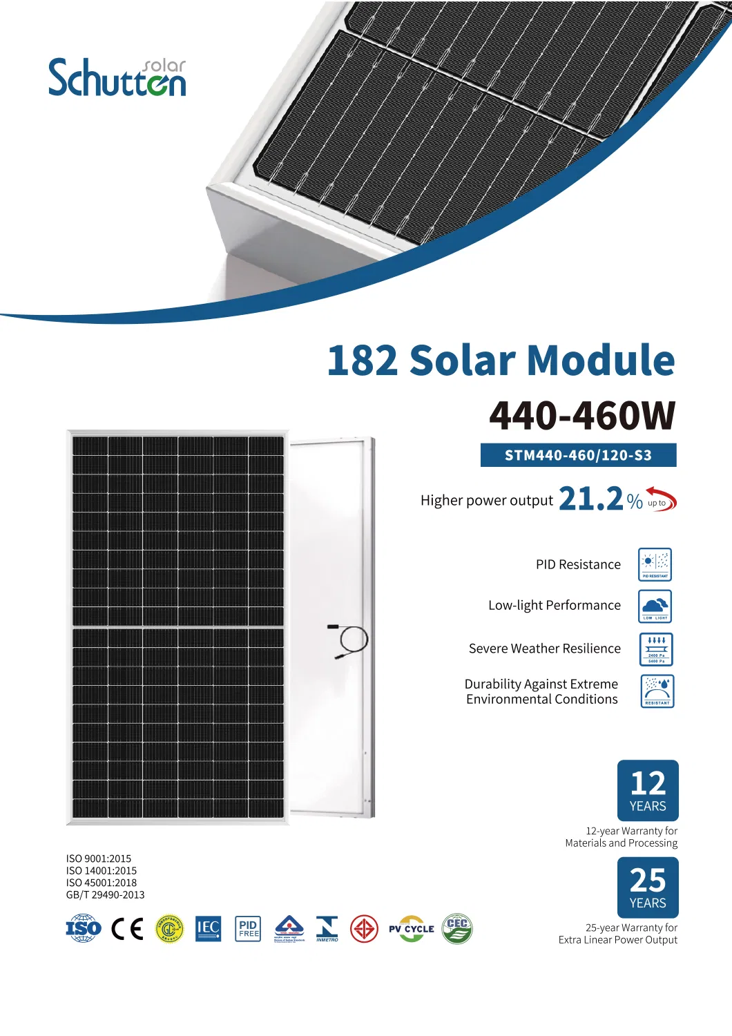 Painel Solar PERC de Atacado 450W