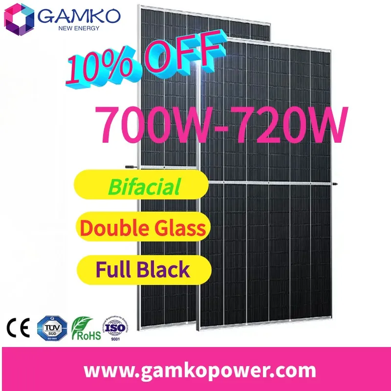 Painel Solar Bifacial Painel de Vidro Duplo Solar