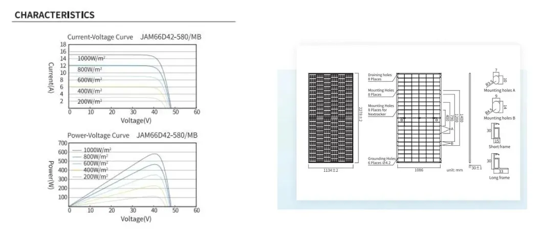 Módulos de Painéis Solares Bifaciais de Vidro Duplo 580W 550W 650W 700W